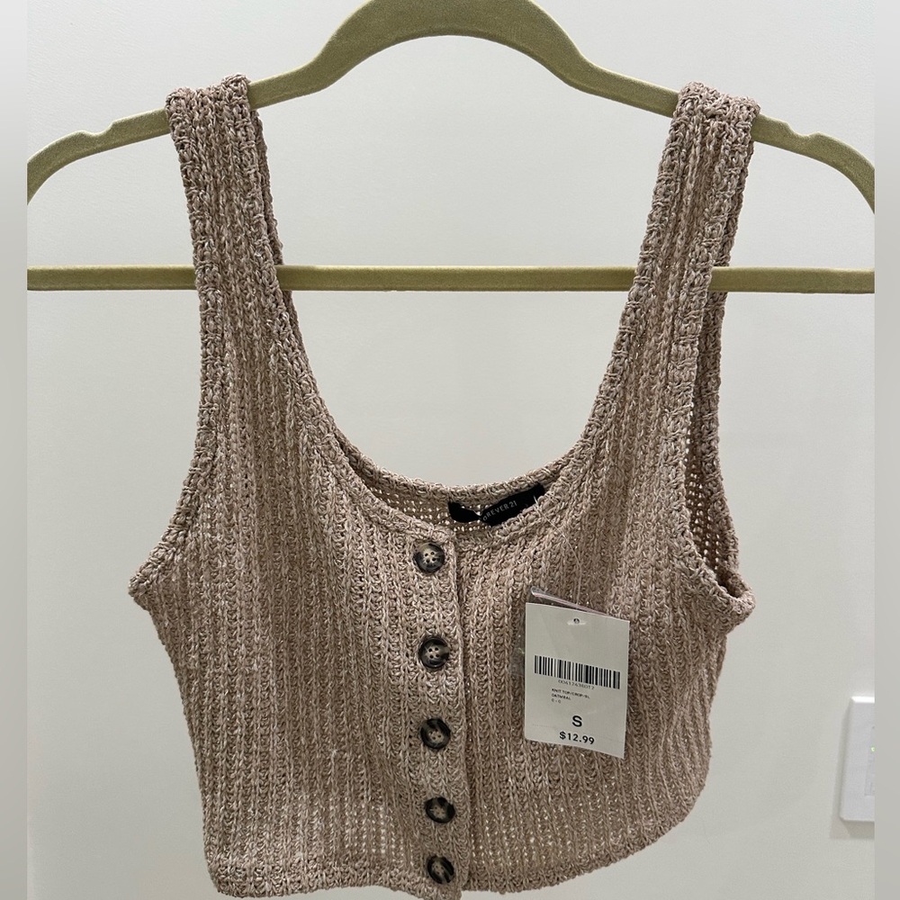 Forever 21 | Knit Top | Crop | oatmeal | Small